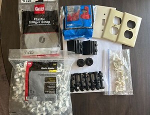 Gardner Bender Bag Cable Insulated Staples 19mm 3/4" Remainder Bag & Misc. Lot