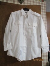 NEW-Men's White Shirt, Long Sleeve, MIL/DLA, Size 17C, 32-33" sleeve lgth in PKG