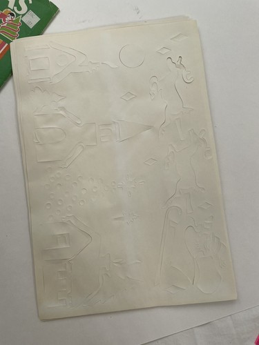Vintage Window Mirror DECOR NOEL Christmas Paper Stencils - Picture 3 of 5