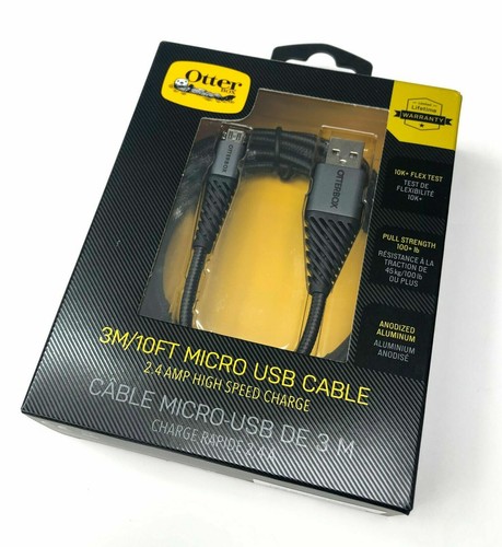 Cable de carga y sincronización Otterbox trenzado duradero micro-USB / 3m / negro - Imagen 3 de 12