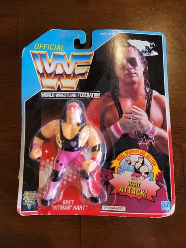 Hasbro Series 4 WWF Hitman Bret Hart 1992 Wrestlin...