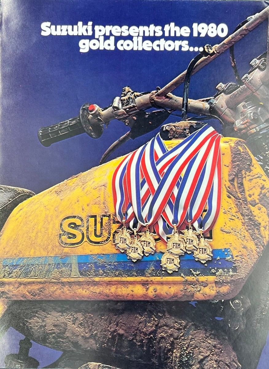 1980 Suzuki PE175 PE250 PE400 Enduro 4 page brochure-PE-175 PE-250