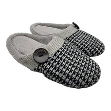 Dearfoams Shoes Womens Size M 7/8 Ladies Slippers Gray Sleepwear Mules Slip On
