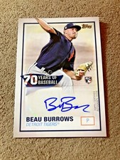 Beau Burrows 2021 Topps Series Two 70 Years of Baseball Rookie Auto #70YA-BBU