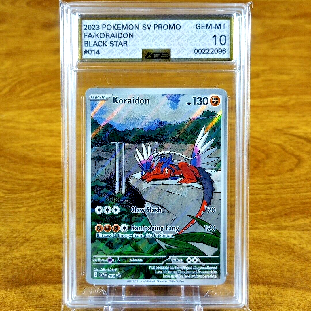 Pokemon SV Black Star Promo Koraidon 014 AGS Gem-MT 10 FA