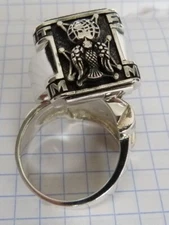 KNIGHTS OF COLUMBUS 4rd DEGREE  RING  SILVER