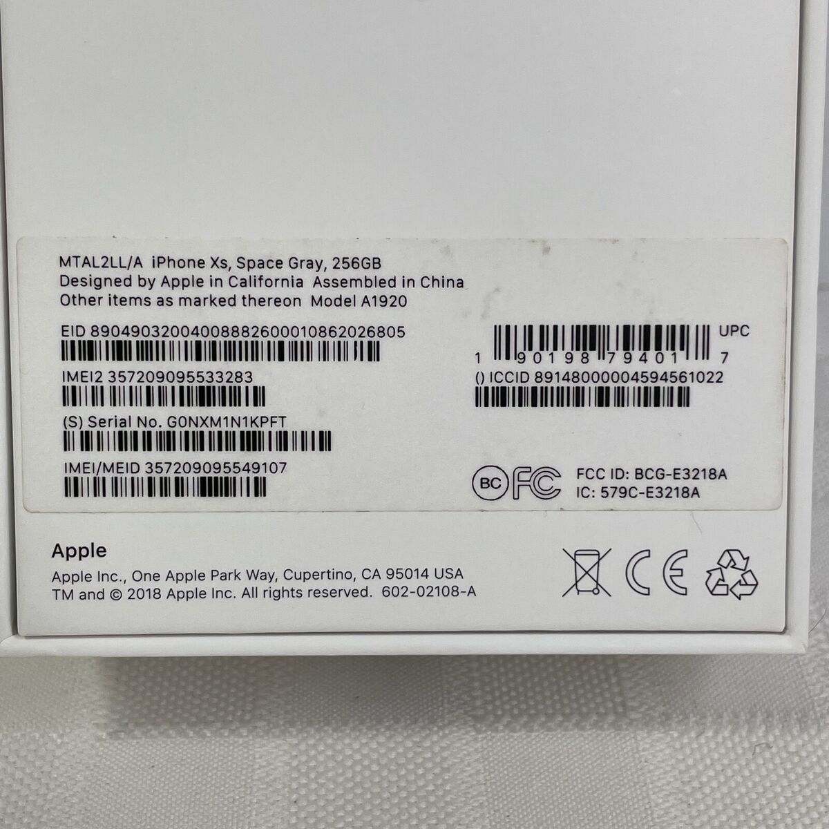 Apple iPhone Xs 256GB Space Grey Box Only | eBay Apple iPhone Xs 256GB Space Grey Box Only | eBay