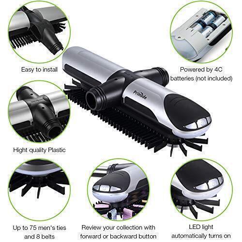 Aniva Motorized Tie Rack Best Closet Organizer with LED Lights