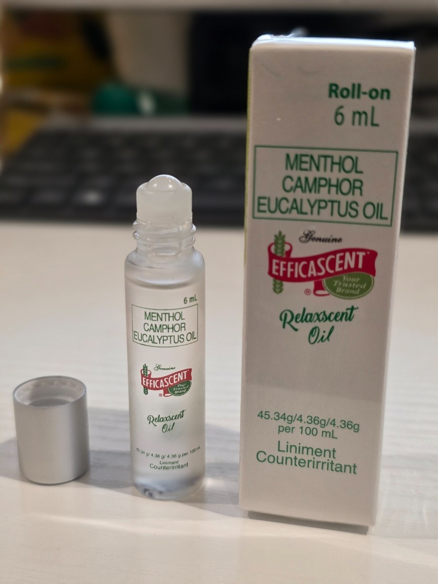 Menthol Camphor Eucalyptus oil (Efficascent oil) Roll On Calming Oil  Essential