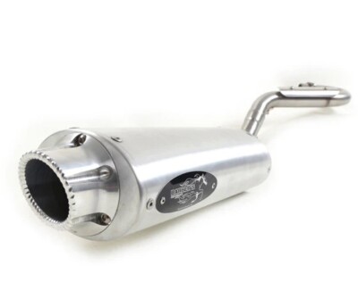 Barkers Full Single Inframe Exhaust Aluminum Black Clamp LTZ400