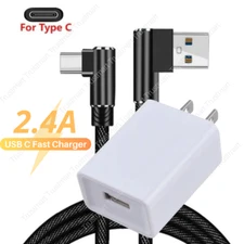 USB Wall Charger Block Fast Charging Cable For Samsung S22 S21 iPhone 15 Pro Max