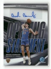 2025-26 Bowman Brooks Barnhizer Rookie Autograph Opening Statement Signatures