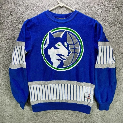 Vintage Minnesota Timberwolves Crewneck Nutmeg Sweatshirt Adult Medium NBA 90s