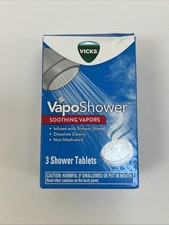 Vicks VapoShower - Soothing Vapors- New 1 Pack of 3 Vicks Shower Tablets