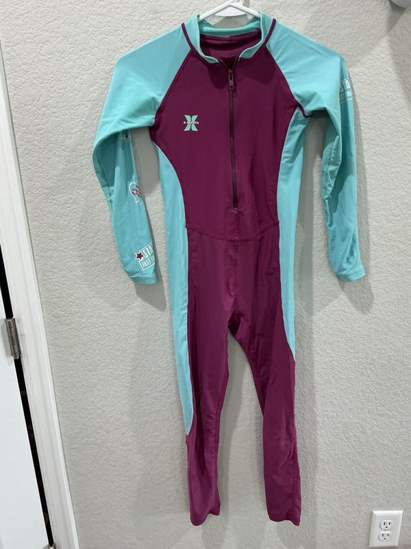 X-Manta Girl Full Rashguard Swimsuit Suit Small