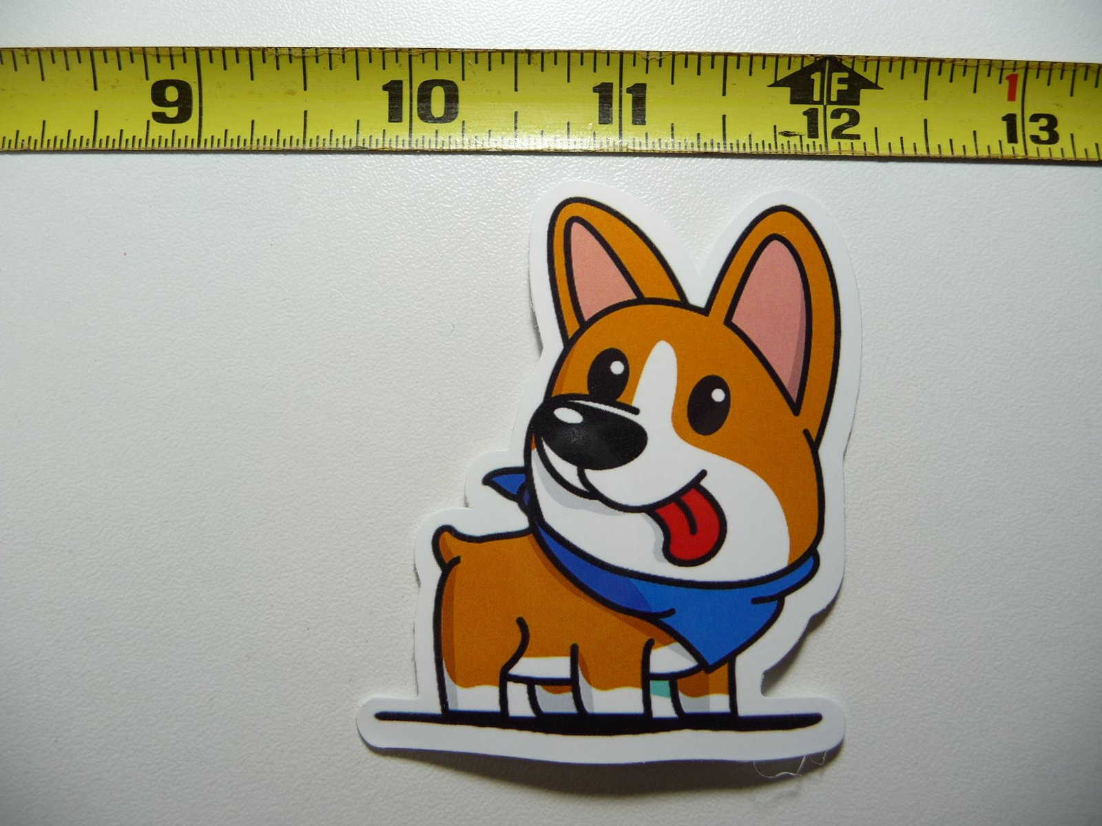 Cute Corgi Happy Scarf Decal Sticker for Laptop and Pets