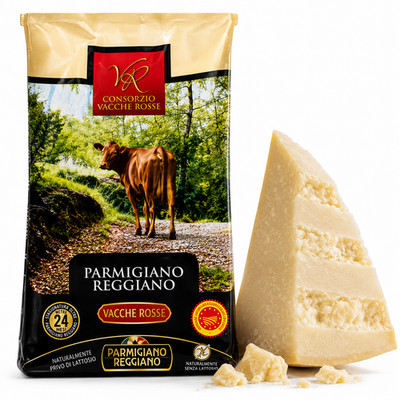 Consorzio Vacche Rosse Parmigiano Reggiano DOP 24M - Red Cows Cheese 2.2 lb
