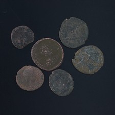Ancient Coins Roman Artifacts Figural Mixed Lot of 6 B7307