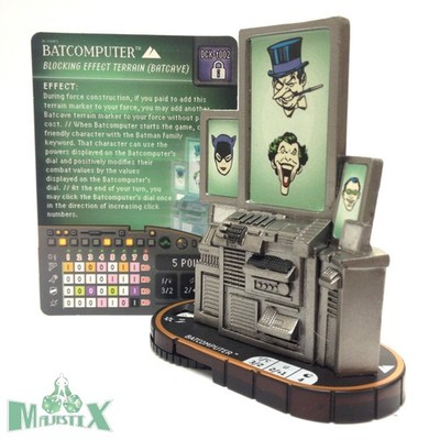 Heroclix Iconix Batcave Vol. 1 set Batcomputer (#DCX-T002) terrain marker w/card