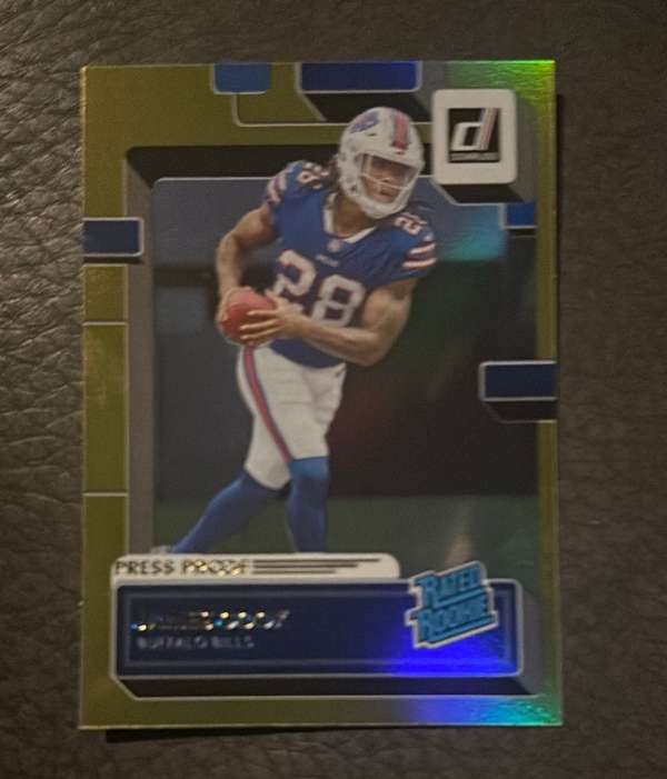 2022 Donruss - Yellow Press Proof #315 James Cook Mint