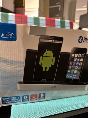 Ilive ISB311B Wireless Bluetooth Speaker and Charging Station System. Aux Input.