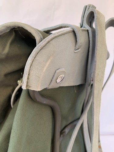 Canvas Back Pack Leather Straps Metal Back Support Camping Hunting Hiking PNW - Picture 15 of 22