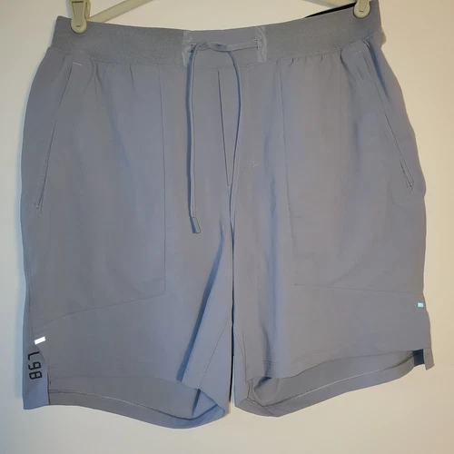 Lululemon License to Train Short 7" LinerLess Sz L Gull Grey GUGL33972  Athletic