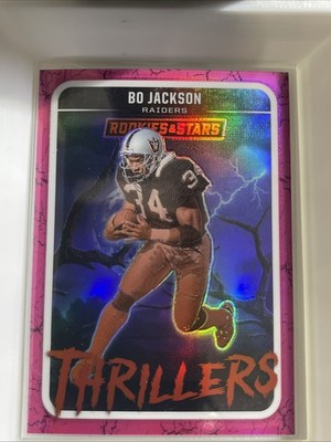 Panini 2025 Rookies & Stars Pink Parallel Thrillers SP #1 Bo Jackson 2/75