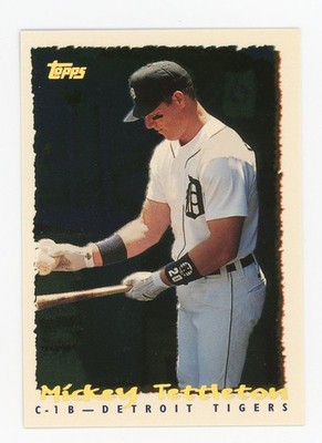1995 Topps #380 Mickey Tettleton CyberStats (Spectralight)