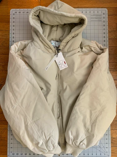 BRAND NEW Bound2 Beige PIXAR JACKET Padded Hooded Yeezy Size LARGE - product listing photo