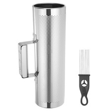 Stainless Steel Guiro Instrument 4" x 12" Percussion Instrument with Scraper