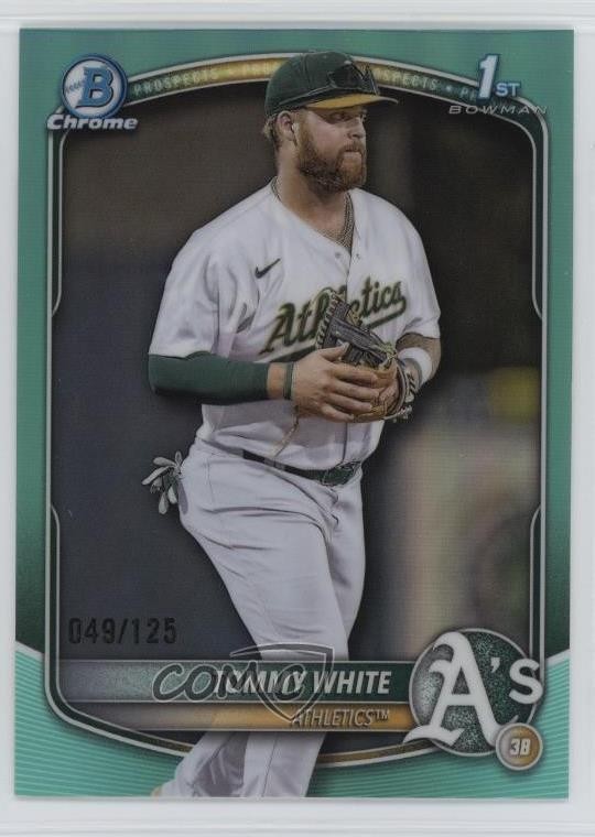 2025 Bowman Chrome Prospects Aqua Refractor 49/125 Tommy White #BCP-251 3bq