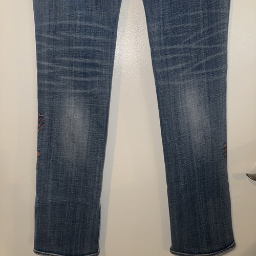 Driftwood Women’s Embroidered Floral Denim Jeans Kelly Size 27 - Picture 14 of 16