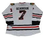 BRENT SEABROOK signed (CHICAGO BLACKHAWKS) white hockey jersey BECKETT BW61055