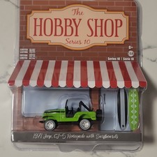 GreenLight Hobby Shop Series 10 1971 Jeep CJ-5 Renegade Surfboards 1:64