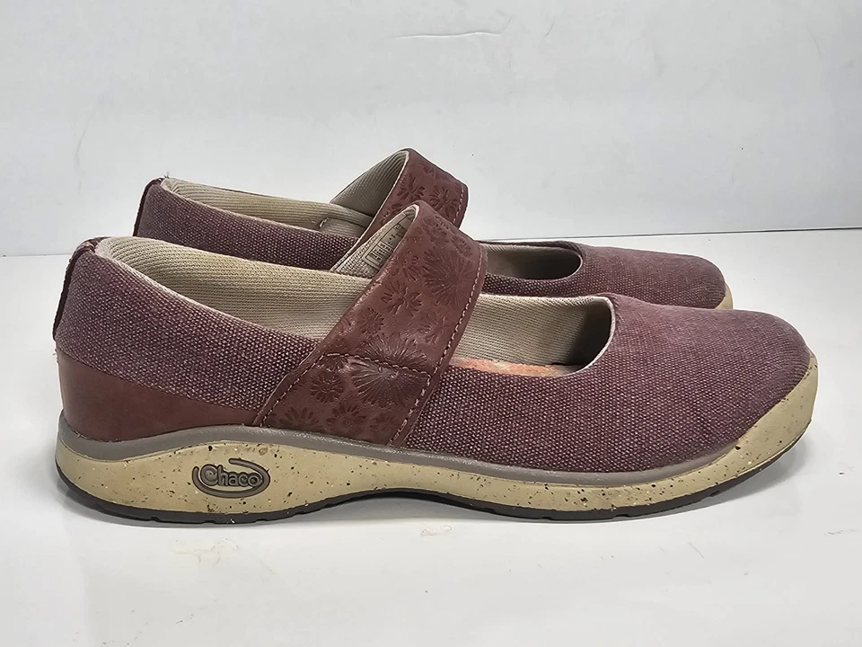 Zapatos Chaco Gala Mary Jane Para Mujer Talla 6 Ron Pasas Rojo Sin Cordones Comodidad J104610 Foto 3 de 4