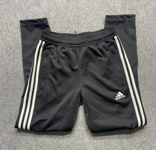 Adidas ClimaCool Pants Youth Medium Black Tapered Track Joggers 3 Stripe