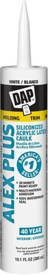 DAP Alex Plus Acrylic Latex Caulk White 10.1 Oz   Sealant for Home & DIY