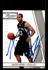 Signed Basketball Card Auto Xavier Henry 2010-11 Panini Prestige #162 Grizzlies