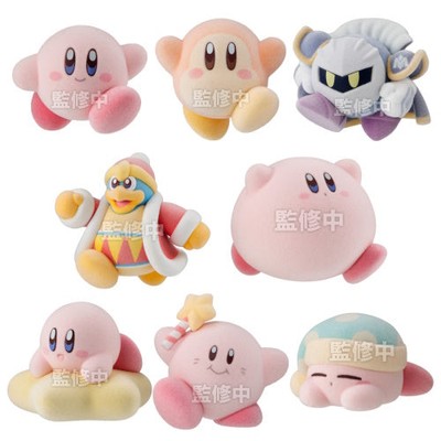 Kirby Of The Stars Pupupu Flocked Fuzzy Doll Bandai 2-Inch Mini