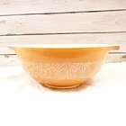 Vintage Pyrex 2-1/2 Qt 2.5 #443 Woodland Cinderella Mixing Bowl Tan