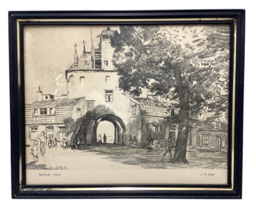 6808 - Jm Lutte Harderwikj Vispoort 8x10 Framed |16-21|
