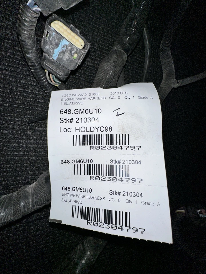 Arnés de cables de motor CTS 2010 OEM 3,6 L, AT, TRACCIÓN TRASERA (GRADO: A) - R02304797 Foto 2 de 4