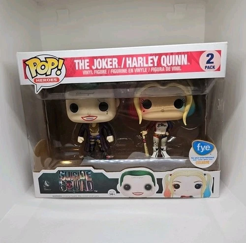 DC Suicide Squad Funko Pop 2 Pack Joker & Harley Quinn FYE Exclusive Set