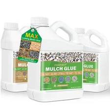 Mulch Glue for Landscaping 48OZ, [NO.1 Super Lock] Down Sticky Rock Glue for ...