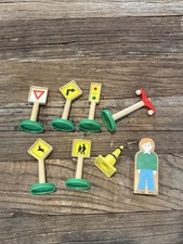 Wooden Railway Train Replacement Parts - Signs, Person