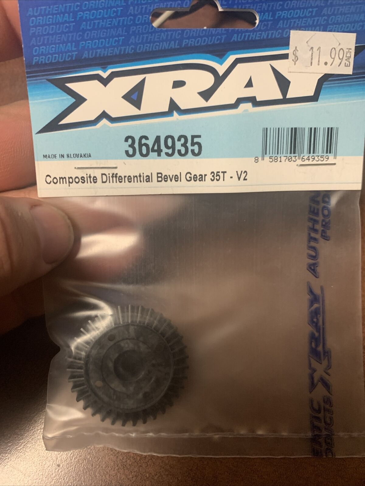 XRA364935 composite diff. bevel gear 35t Xray
