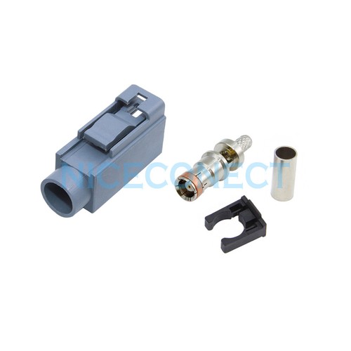 5pcs Fakra crimp female connector Grey Remote control keyless entry RG316 RG174 - Bild 3 von 3
