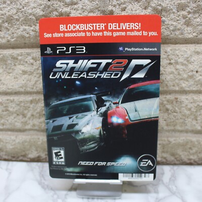 Need For Speed Shift 2 Unleashed PS3 Blockbuster Promo Shelf Display Card ONLY