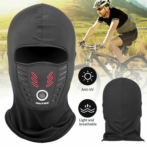 Maschera viso passamontagna invernale uomo freddo antivento pile sci ninja mask - Foto 23 di 31